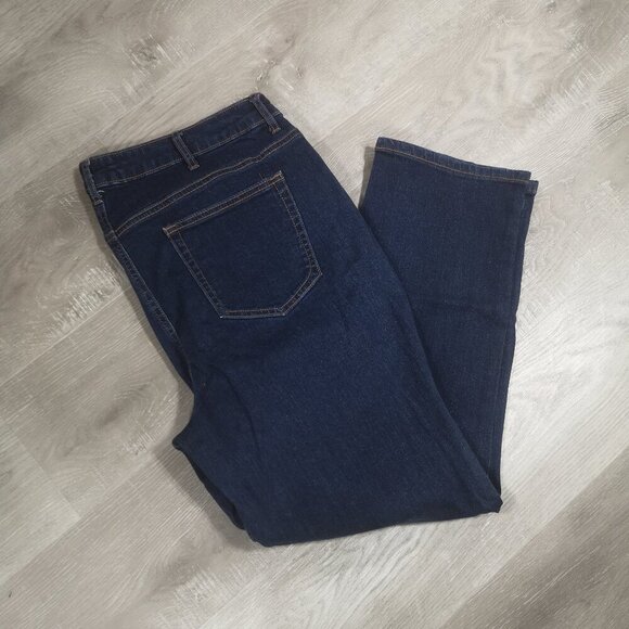 DC Jeans Ladies Size 22 Petite Dark Wash Straight Leg Jeans - Picture 10 of 14